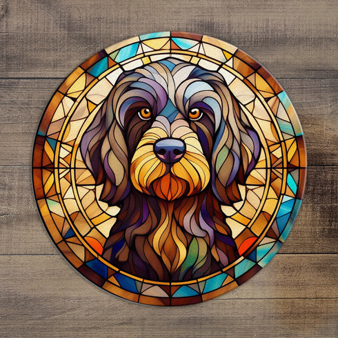 Cockapoo Black Glass Suncatcher Worktop Saver